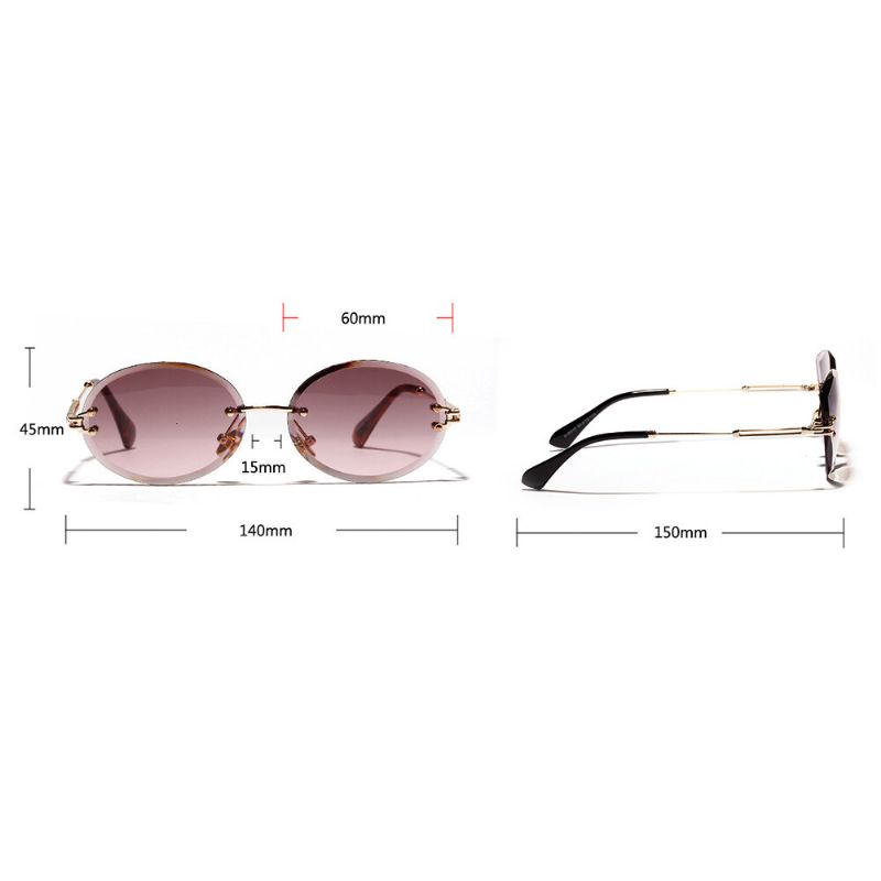 Lunettes De Soleil Ovales Vintage Pour Femme