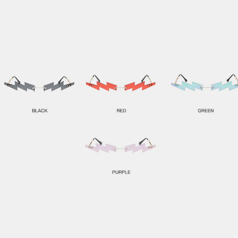 Lunettes De Soleil De Personnalité De La Mode De Protection Uv Sans Cadre Pour Femmes