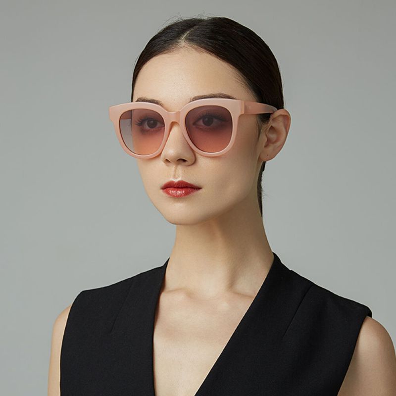 Lunettes De Soleil De Protection Contre Les Uv D'été De Forme Ronde Classique Vintage Pour Femmes