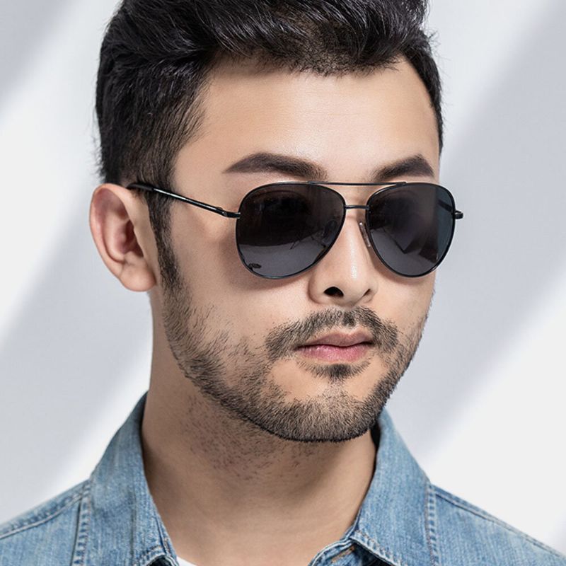 Lunettes De Soleil De Protection Uv À Double Pont Pour Hommes