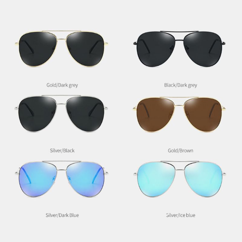 Lunettes De Soleil De Protection Uv À Double Pont Pour Hommes