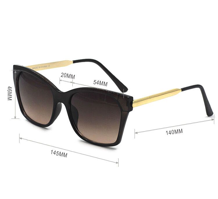 Lunettes De Soleil De Protection Uv En Plein Air De Forme Carrée Pour Femmes