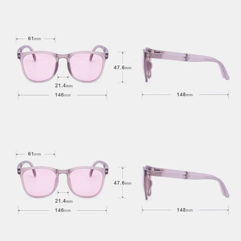 Lunettes De Soleil De Protection Uv Polarisées Unisexes Avec Verres Teintés Plein Cadre Lunettes De Soleil De Mode Portables Ultra-légères Entièrement Pliables