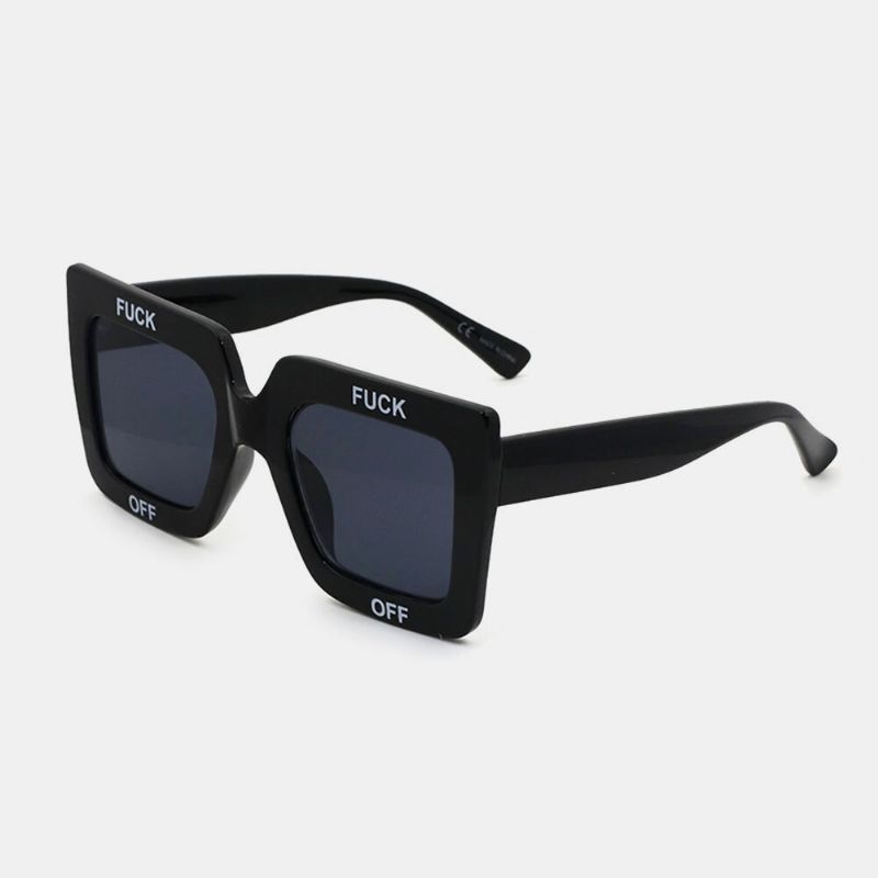 Lunettes De Soleil De Protection Uv Unisexe Décontractées Avec Cadre Épais Et Forme Carrée