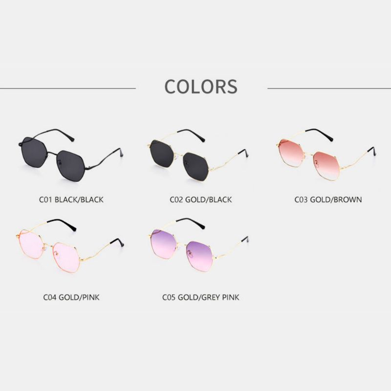 Lunettes De Soleil Tendance Pour Femmes Avec Protection Uv Polygone De Forme Irrégulière