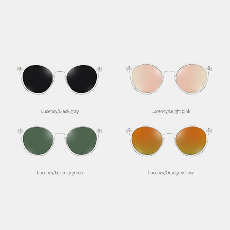 Lunettes De Soleil Unisexes À Verres Dégradés Transparents Avec Protection Uv Polarisée