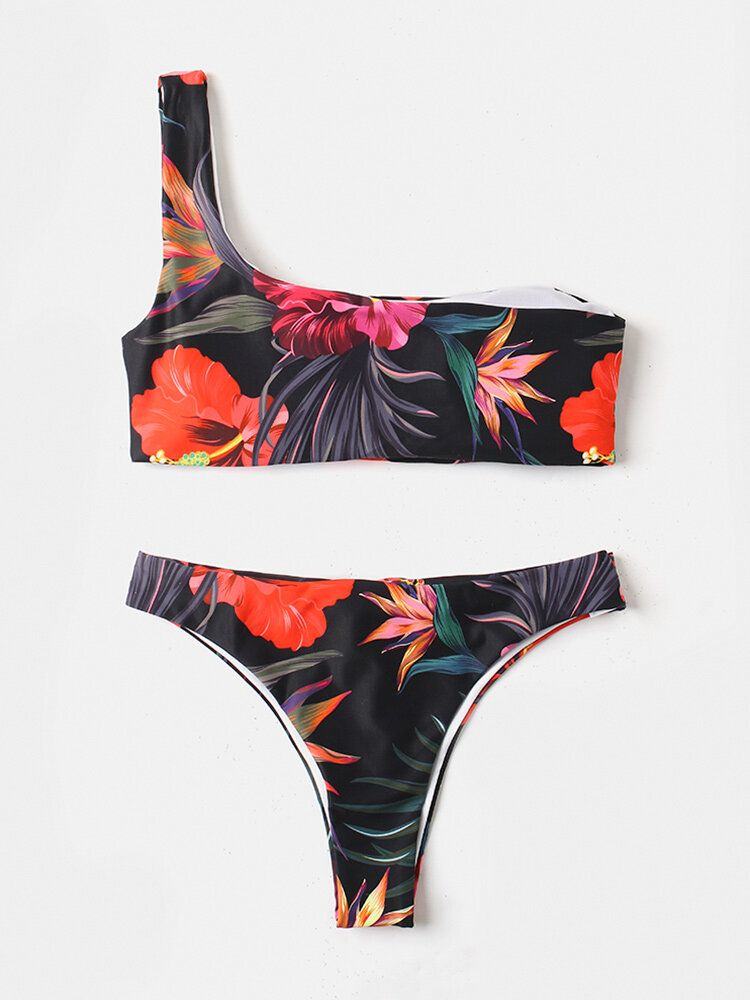 Maillot De Bain Dos Nu À Imprimé Floral Pour Femme