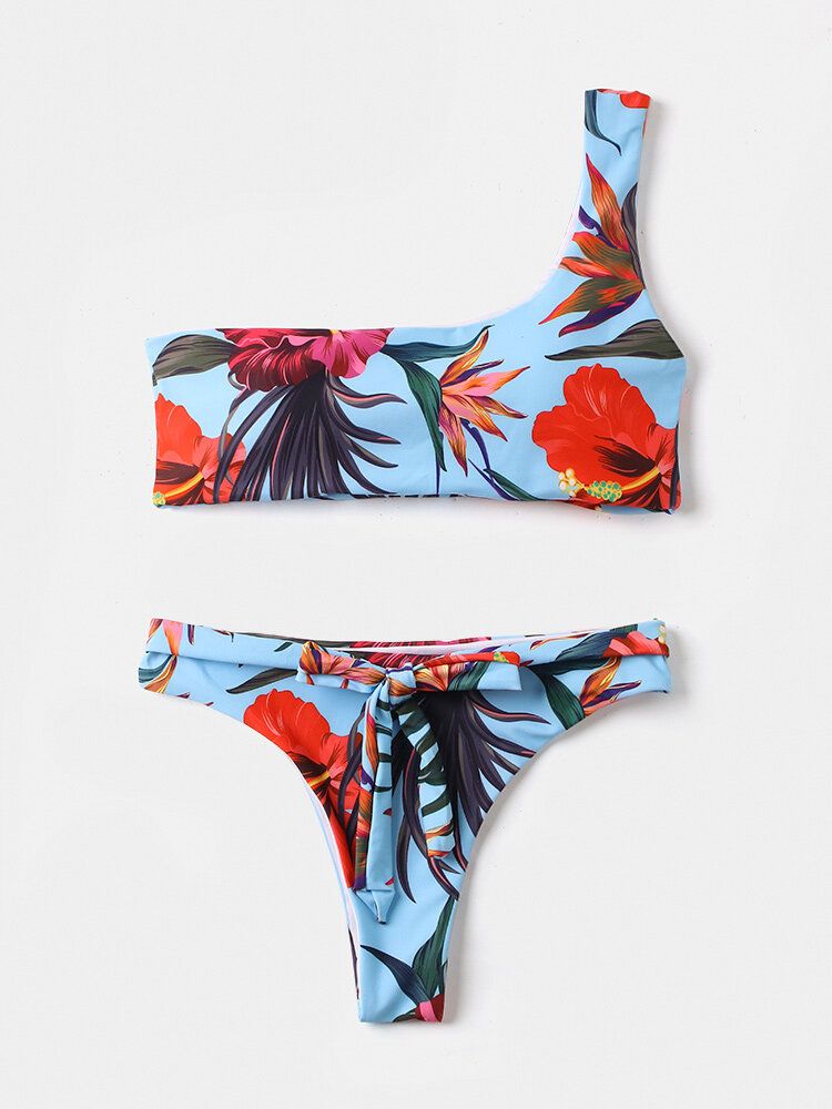 Maillot De Bain Dos Nu À Imprimé Floral Pour Femme