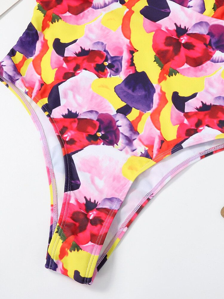 Maillot De Bain Une Pièce Respirant À Imprimé Floral Pour Femmes