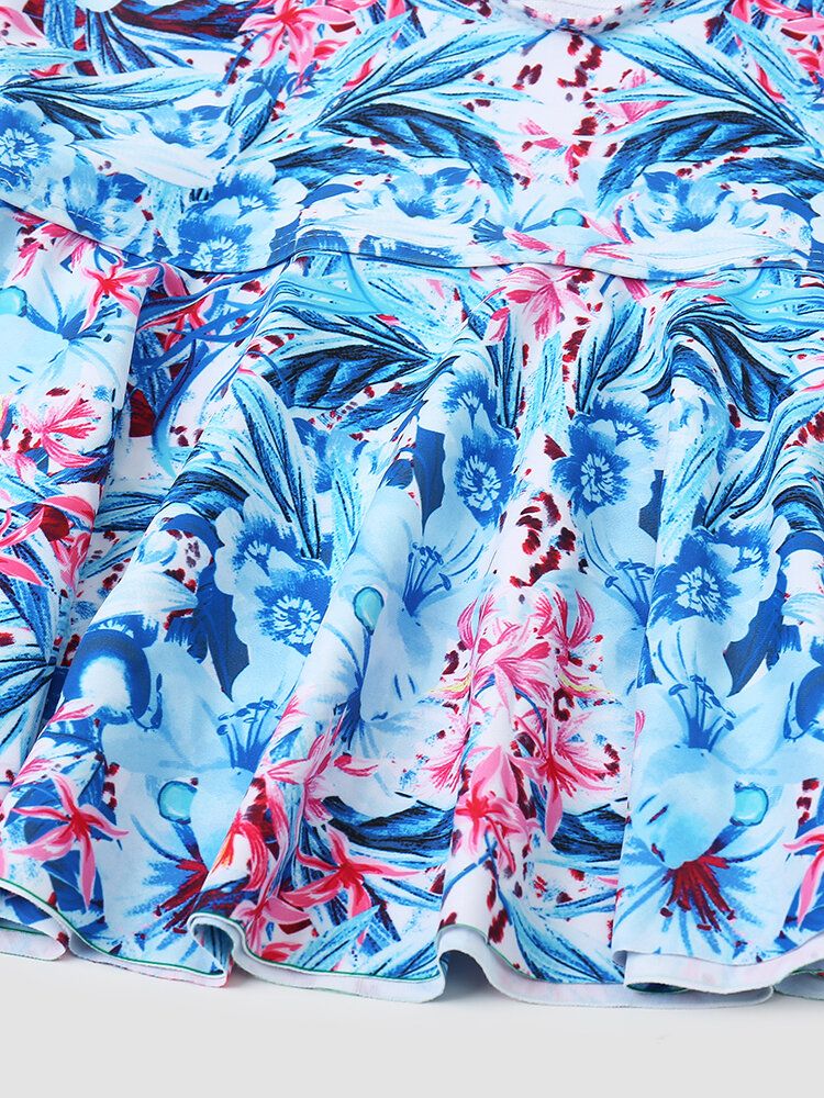 Maillots De Bain Bikinis De Vacances Creux À Imprimé Floral Pour Femmes