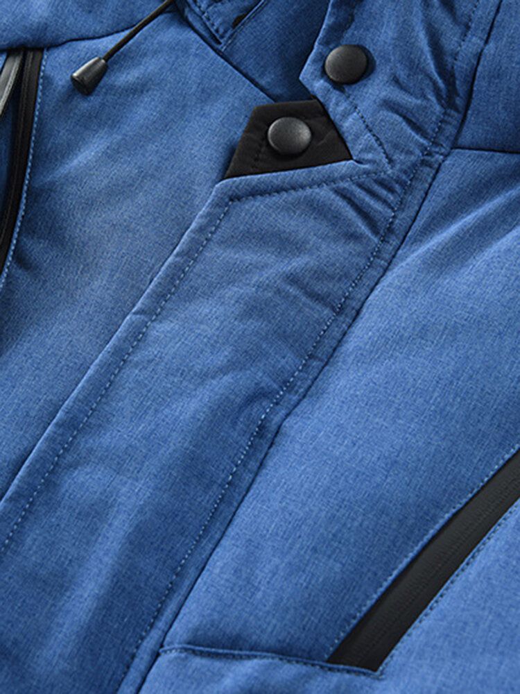 Manteau En Duvet À Capuche De Couleur Unie Pour Homme