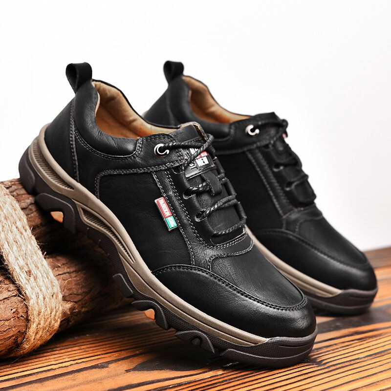 Men Brief Non Slip Soft Sole Lace Up Outdoor Casual Shoes