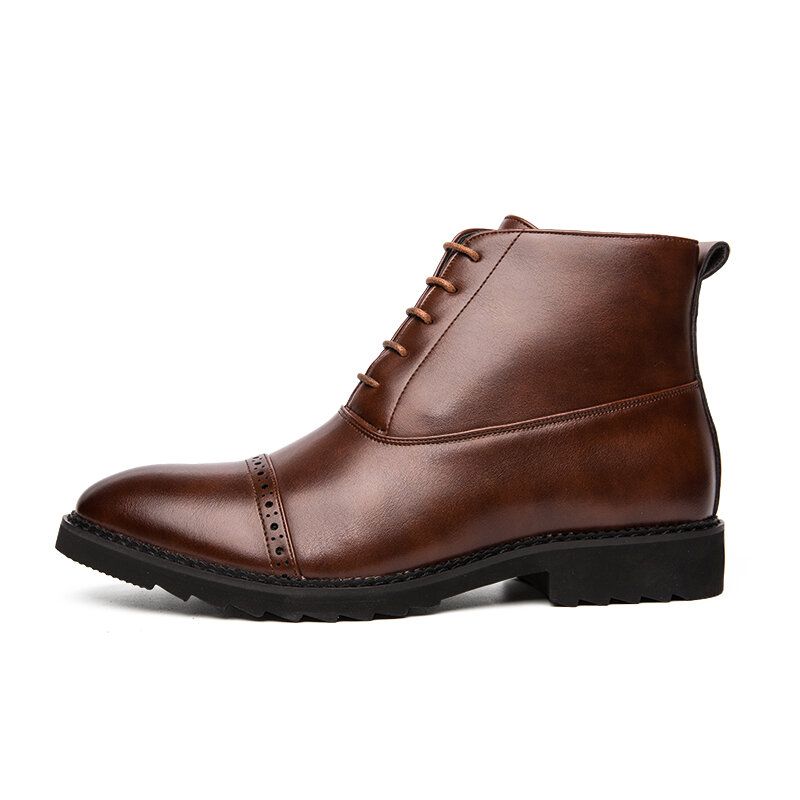 Men Brogue Comfy Calm Lace Up Dress Business Casual Bottines