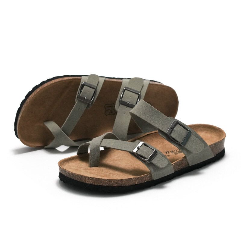 Men Clip Toe Buckle Slip On Casual Beach Daily Pantoufles