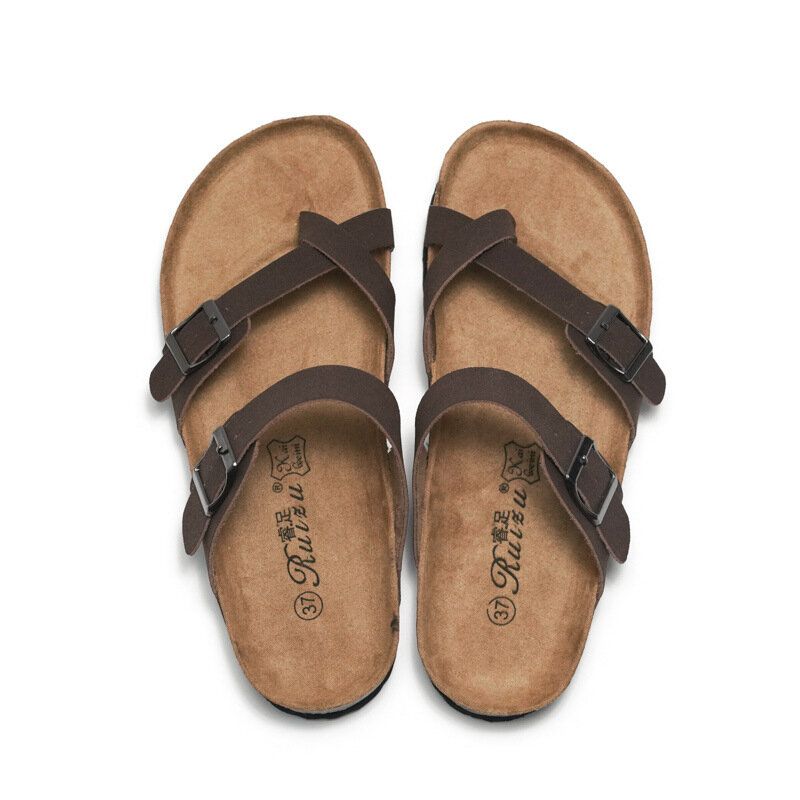 Men Clip Toe Buckle Slip On Casual Beach Daily Pantoufles