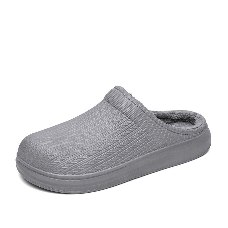 Men Comfy Wide Fit Riund Toe Backless Easy Slip-on Home Pantoufles