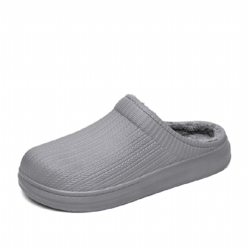 Men Comfy Wide Fit Riund Toe Backless Easy Slip-on Home Pantoufles