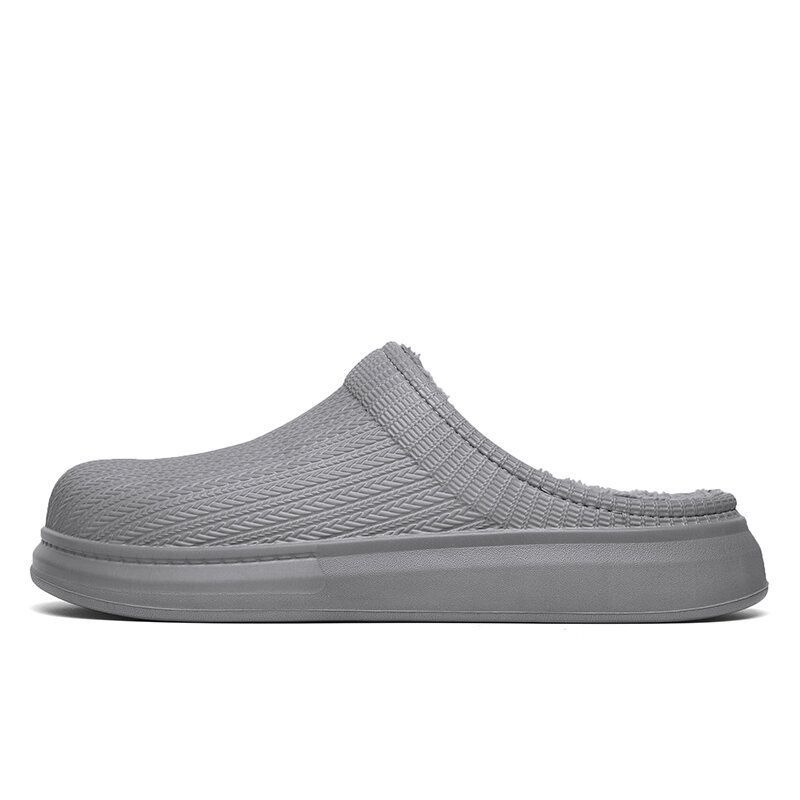 Men Comfy Wide Fit Riund Toe Backless Easy Slip-on Home Pantoufles