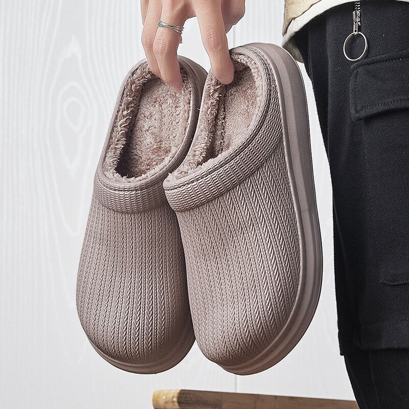 Men Comfy Wide Fit Riund Toe Backless Easy Slip-on Home Pantoufles