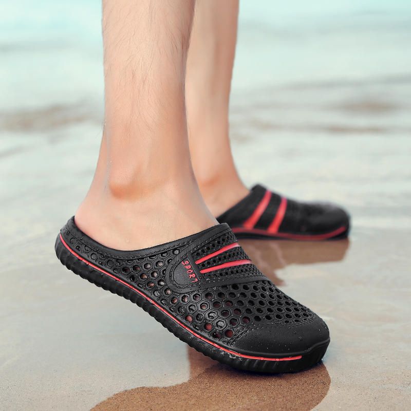 Men Hollow Out Outdoor Pantoufles Rainy Days Beach Shoes