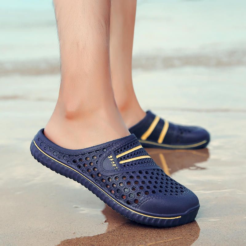 Men Hollow Out Outdoor Pantoufles Rainy Days Beach Shoes