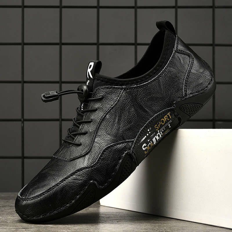 Men Pu Casual Business Driving Respirant Slip Resistant Soft Leisure Shoes