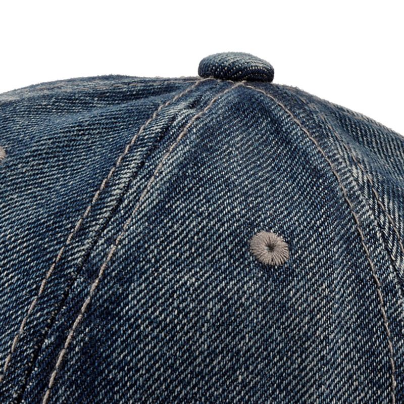 Mennico Hommes Denim Respirant Outdoor Sunshade Cap Cowboy Baseball Hat