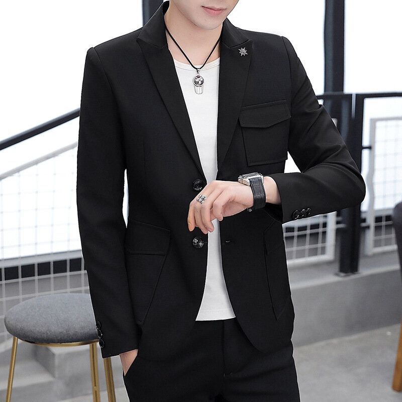 Mens Design Print Vestes Casual Slim Fit Costume Blazers