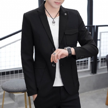 Mens Design Print Vestes Casual Slim Fit Costume Blazers