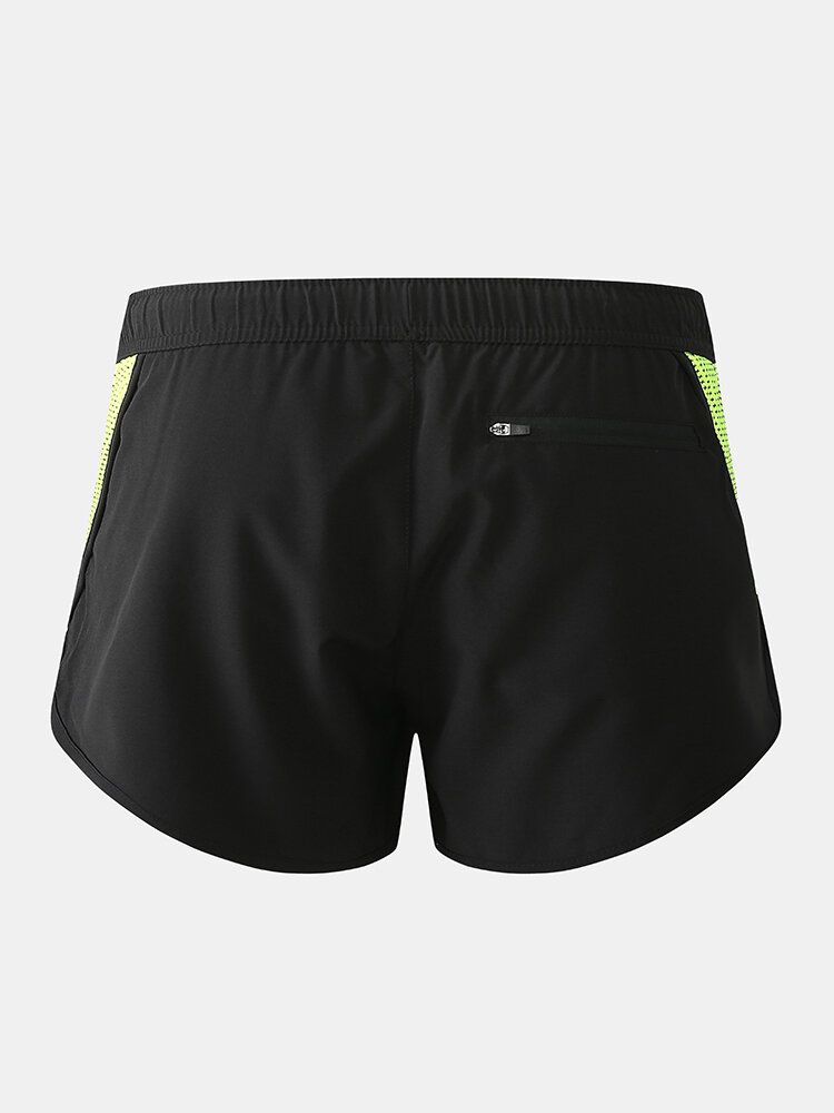 Mens Mesh Patchwork Short De Sport Respirant À Cordon De Serrage À Séchage Rapide