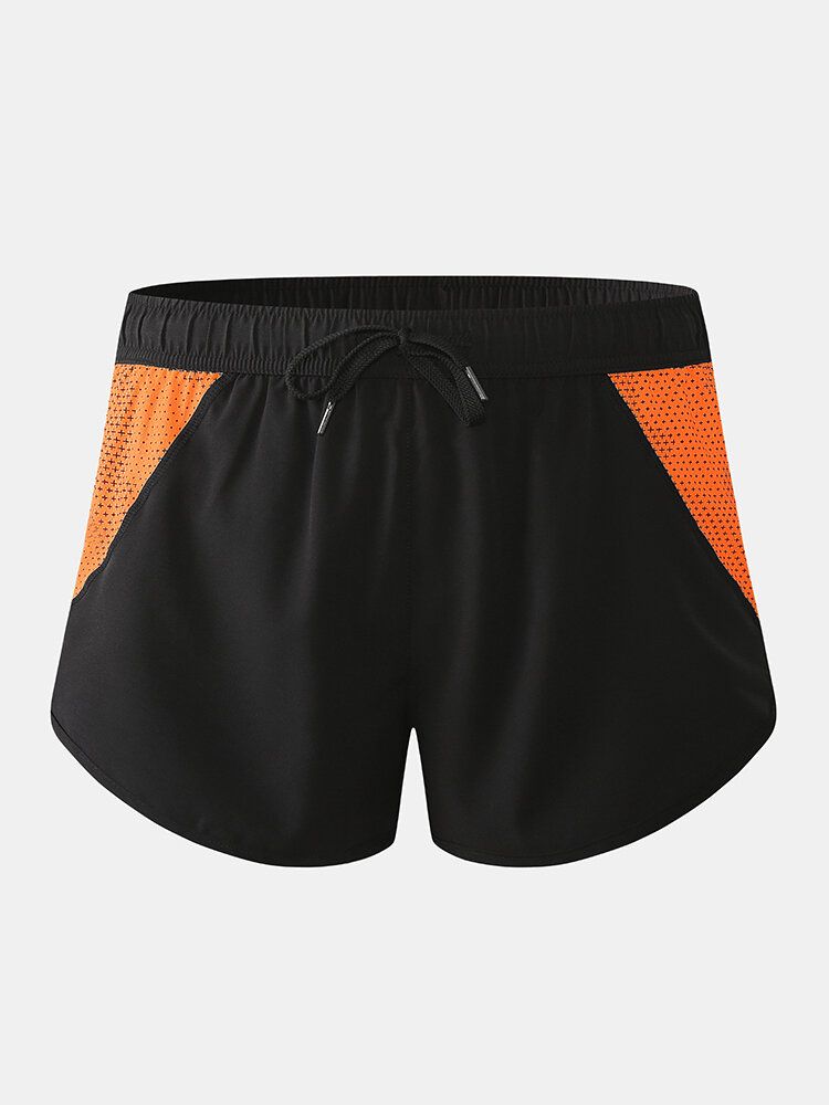 Mens Mesh Patchwork Short De Sport Respirant À Cordon De Serrage À Séchage Rapide