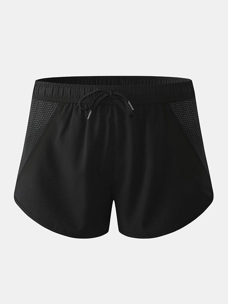 Mens Mesh Patchwork Short De Sport Respirant À Cordon De Serrage À Séchage Rapide