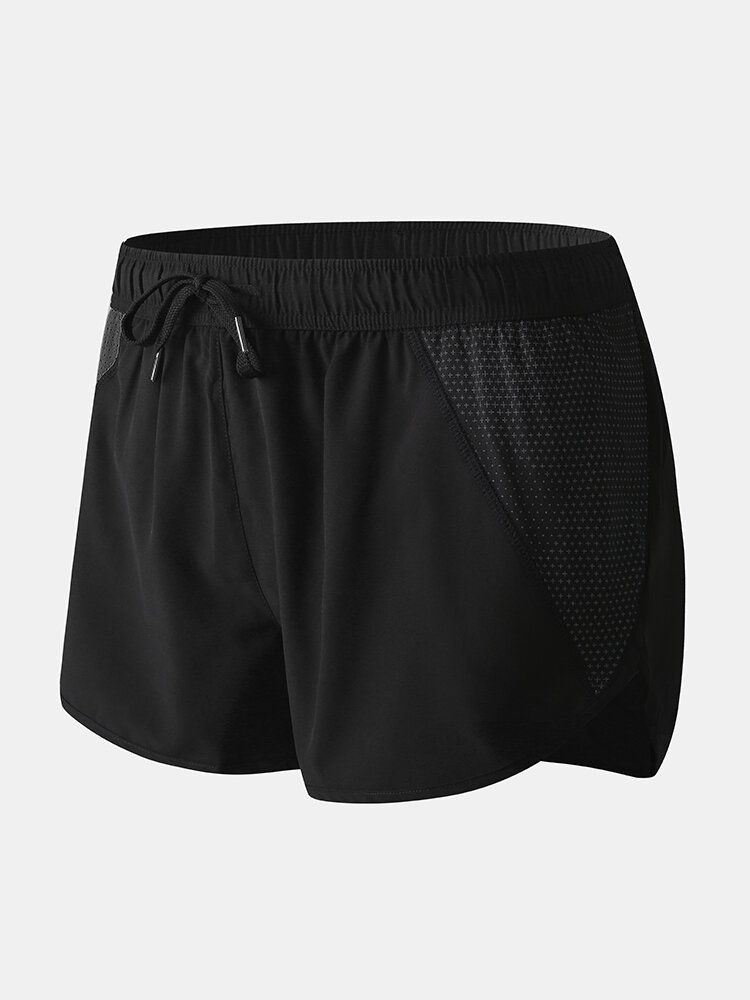 Mens Mesh Patchwork Short De Sport Respirant À Cordon De Serrage À Séchage Rapide