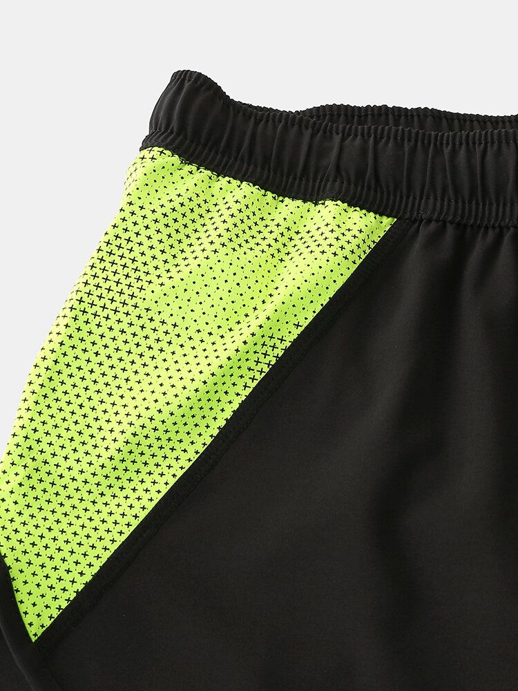 Mens Mesh Patchwork Short De Sport Respirant À Cordon De Serrage À Séchage Rapide