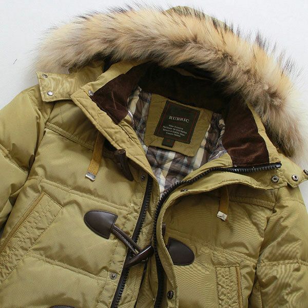 Mens Quality Horn Buckle Hooded Long Down Jacket Coat