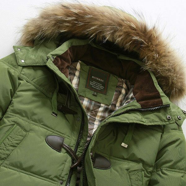 Mens Quality Horn Buckle Hooded Long Down Jacket Coat