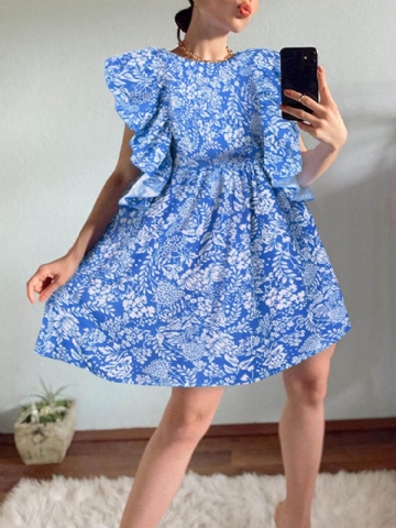 Mini Robe De Poupée Quotidienne À Imprimé Floral Pour Femme