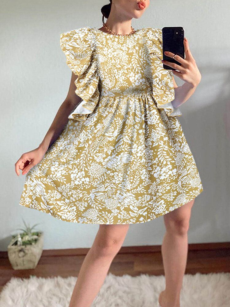 Mini Robe De Poupée Quotidienne À Imprimé Floral Pour Femme