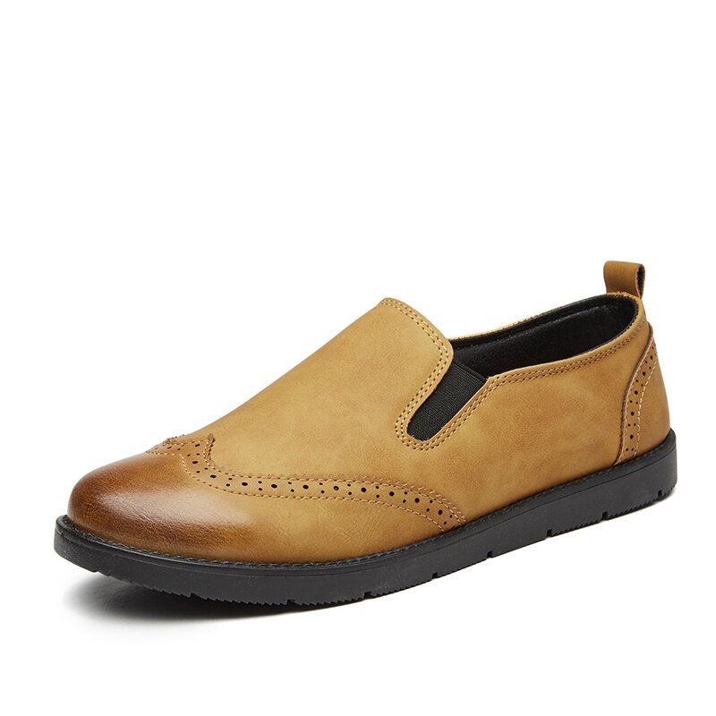 Mocassins D'affaires Décontractés Pour Hommes Chelsea Slip On Work Dress Chaussures De Couture À La Main