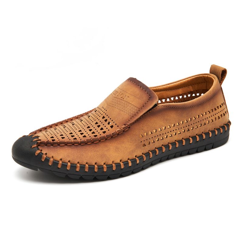 Mocassins Cousus À La Main Respirants Et Antidérapants Pour Hommes