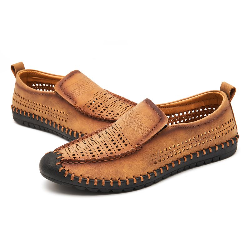 Mocassins Cousus À La Main Respirants Et Antidérapants Pour Hommes