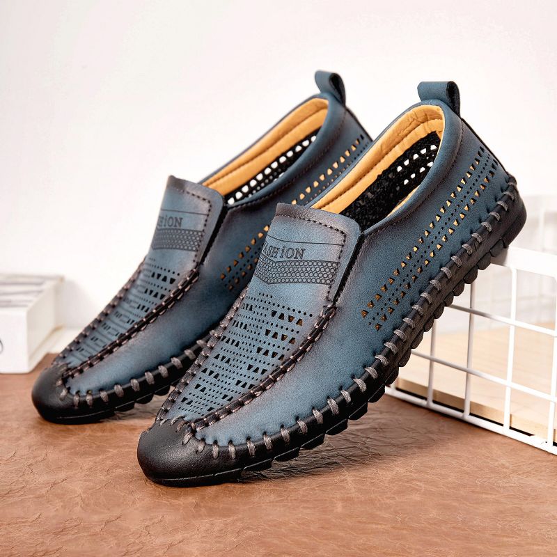 Mocassins Cousus À La Main Respirants Et Antidérapants Pour Hommes