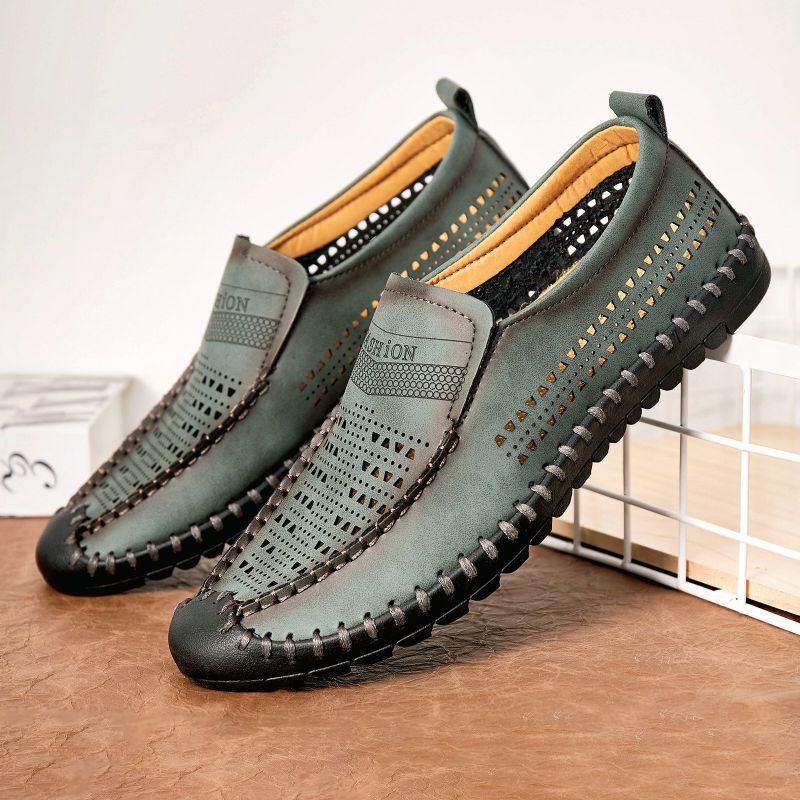 Mocassins Cousus À La Main Respirants Et Antidérapants Pour Hommes