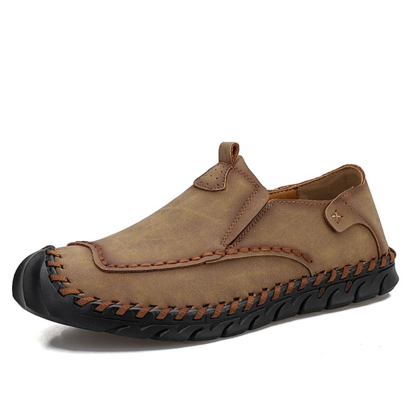 Mocassins D'extérieur Antidérapants Pour Hommes Mocassins Cousus À La Main À Enfiler