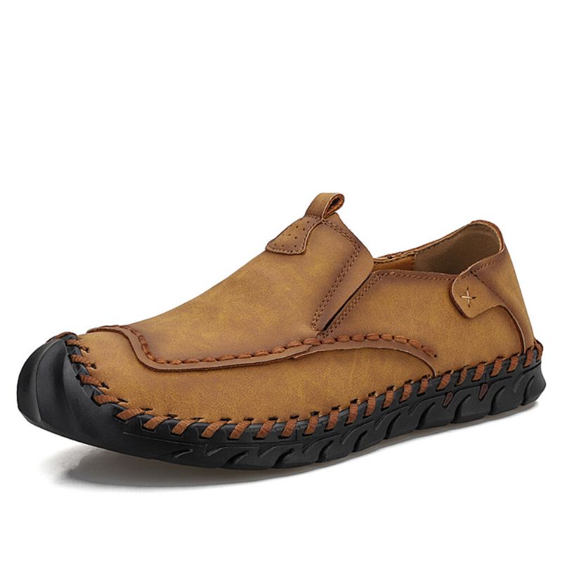 Mocassins D'extérieur Antidérapants Pour Hommes Mocassins Cousus À La Main À Enfiler