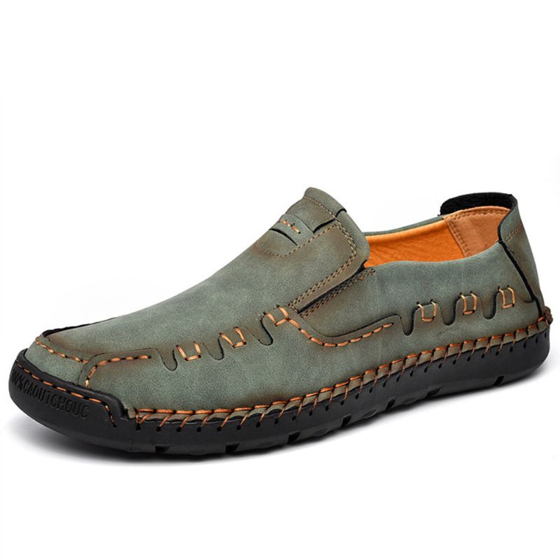 Mocassins D'extérieur Antidérapants Pour Hommes Mocassins Cousus À La Main À Enfiler