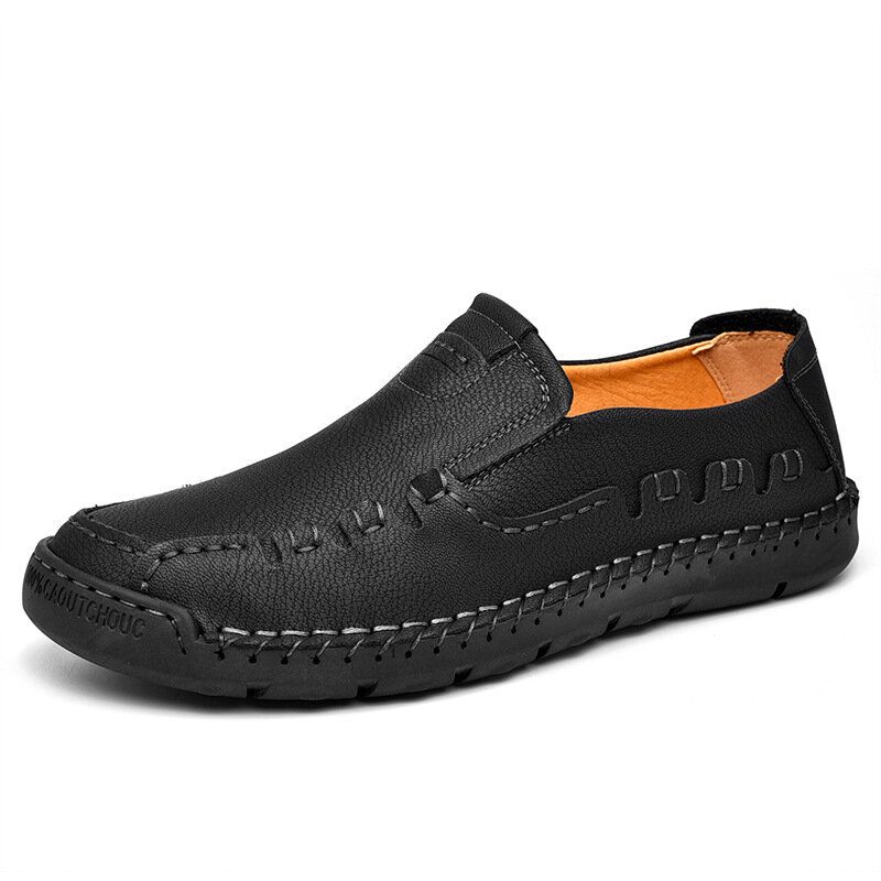 Mocassins D'extérieur Antidérapants Pour Hommes Mocassins Cousus À La Main À Enfiler