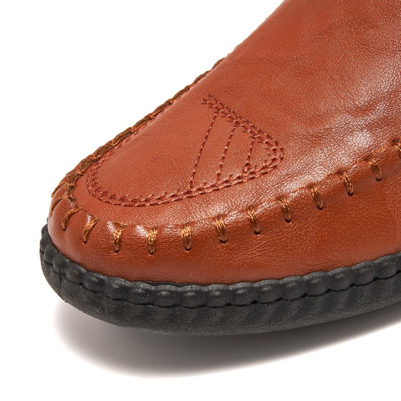 Mocassins Plats Décontractés Confortables Cousus À La Main Pour Hommes