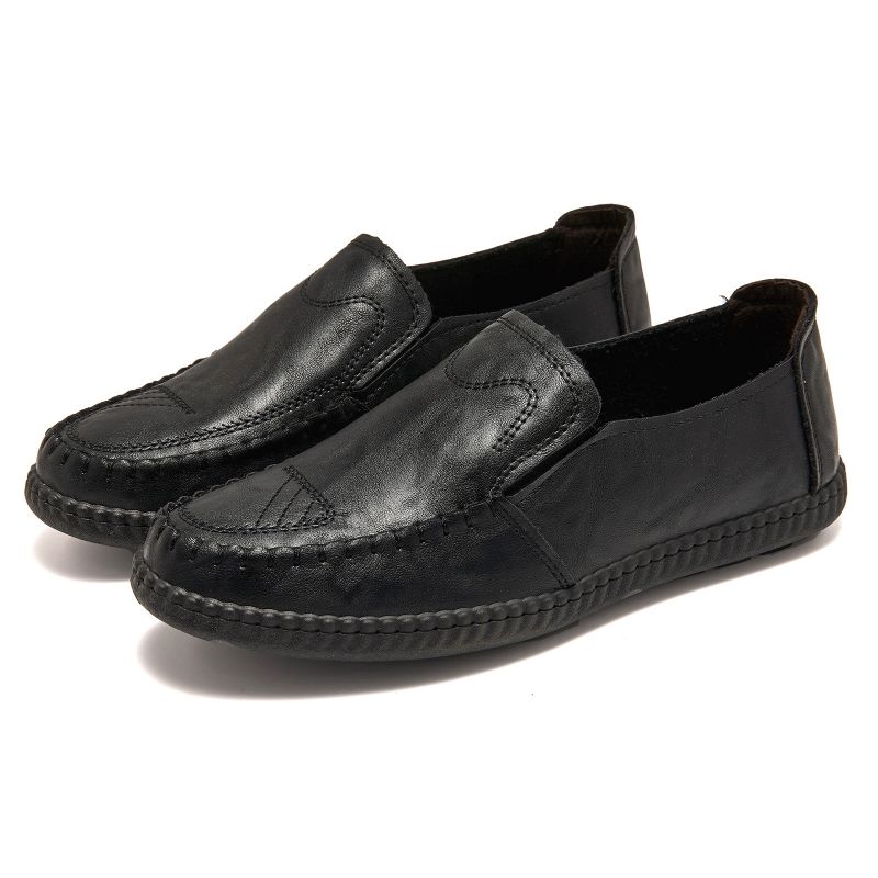 Mocassins Plats Décontractés Confortables Cousus À La Main Pour Hommes