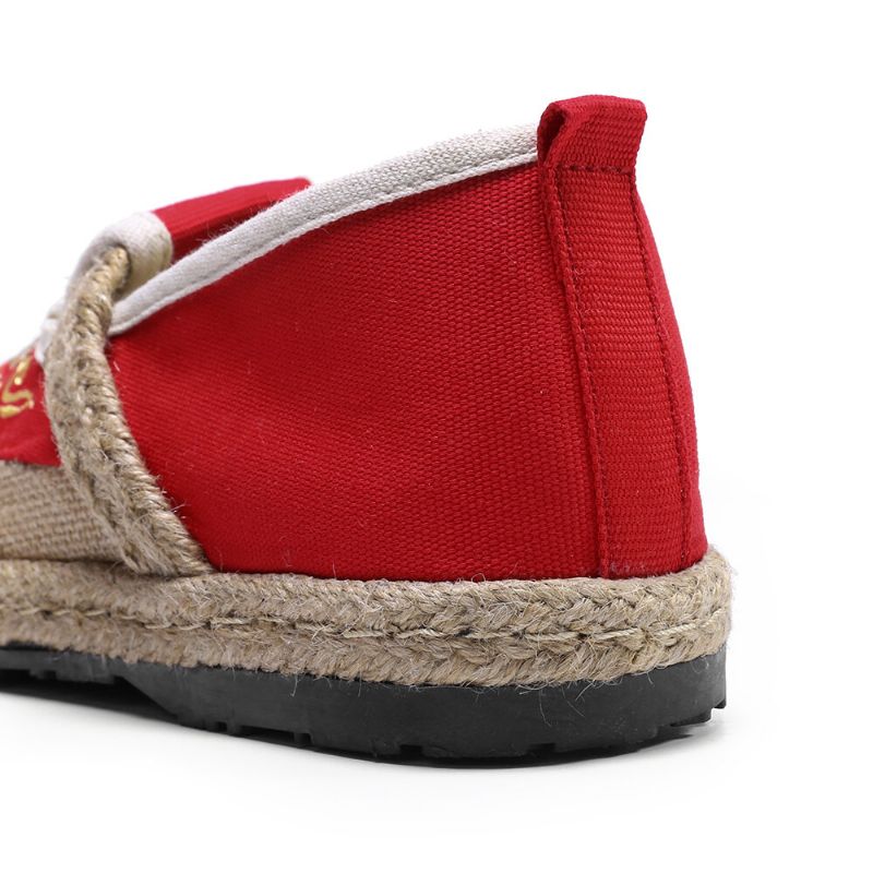 Mocassins Plats À Enfiler En Paille De Broderie Confortables Pour Femmes